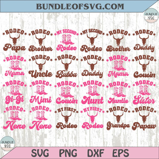 Rodeo Family Png Bundle Western Family Svg Country Family Png