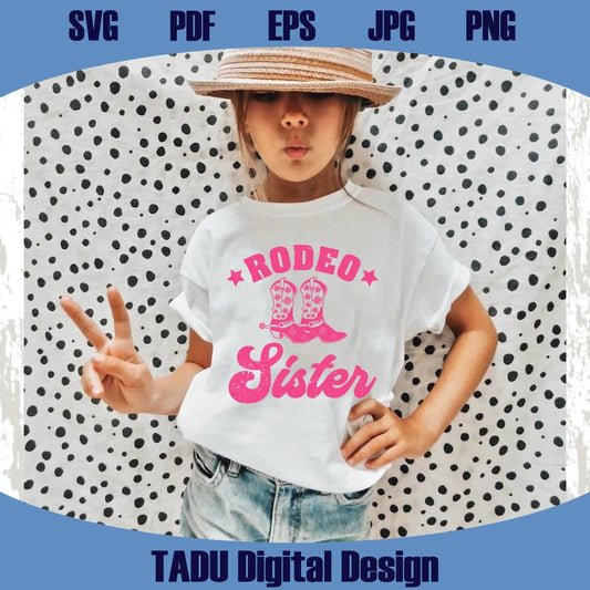 Rodeo Sister Svg Rodeo Sissy Png Kid Western Cowgirl Png