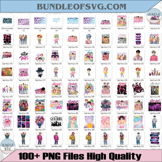 Saja Boys Png Bundle Set Kpop Demon Hunters Png Saja Boys Clipart