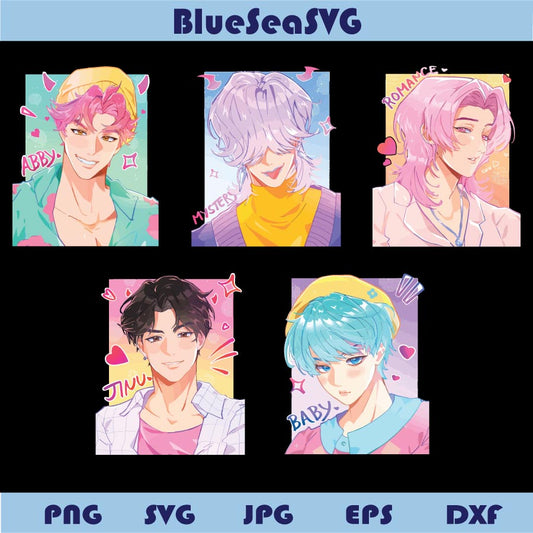 Saja Boys Png Svg Kpop Demon Hunters Saja Boys Inspired Clipart