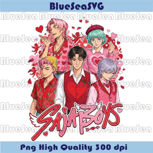 Saja Boys Valentine Png Kpop Demon Hunters Valentines Png