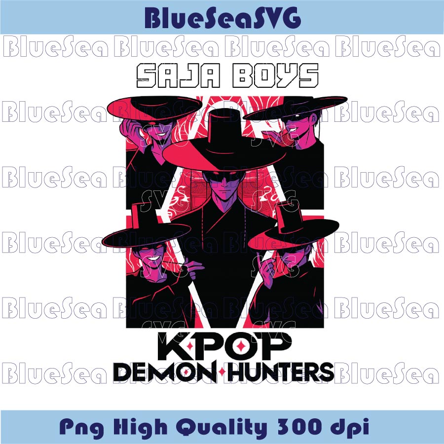 Saja Boys Wall Art Kpop Demon Hunters Png Saja Boys Png Poster
