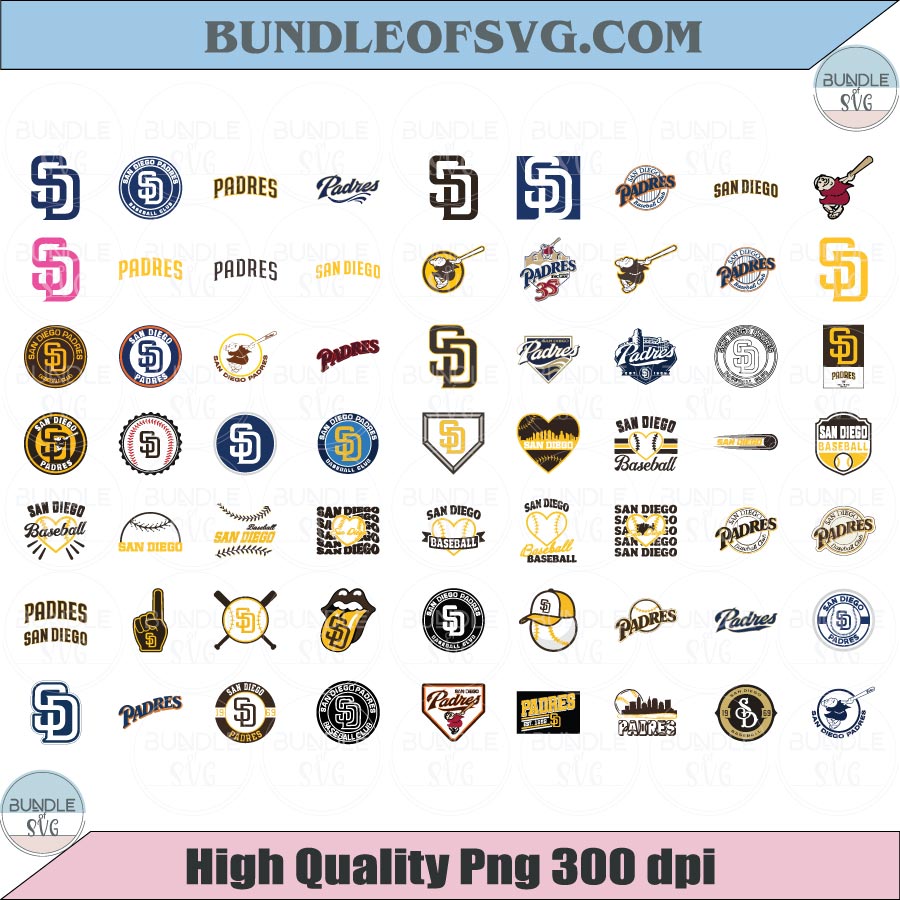 San Diego Padres SVG Bundle Baseball San Diego Padres Logo Svg