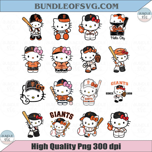 San Francisco Giants Hello Kitty SVG Kitty San Francisco Giants Svg