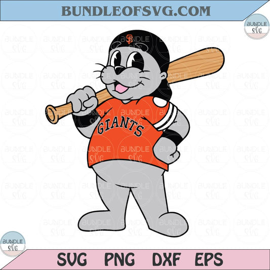 San Francisco Giants Mascot SVG Lou Seal San Francisco Giants Svg