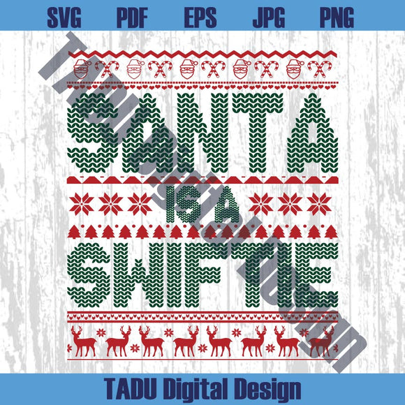 Santa is a Swiftie Png Swiftmas Svg Swiftie Christmas Era Png