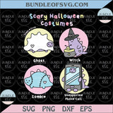 Scary Halloween Customes Svg Cute Dinosaurs Trendy Halloween Png