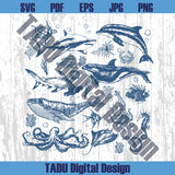 Sea Creatures Png Vintage 90s Tattoo Sea Animal Png Ocean sealife