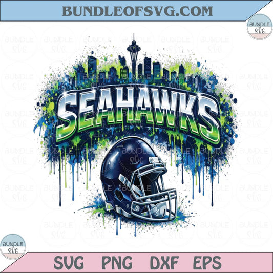Seahawk Football Skyline Street Art Png Champion Seattle City Art Png