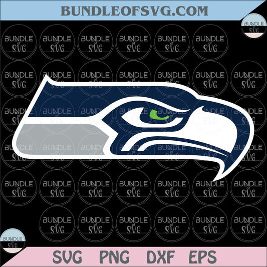 Seahawk Head Svg Seattle Football Logo Svg Seahawks Mascot Svg