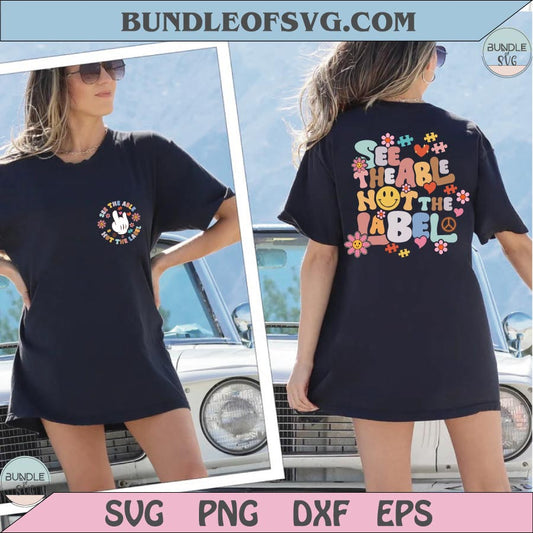 See the Able Not the Label Svg Boho Autism Awareness Svg Png