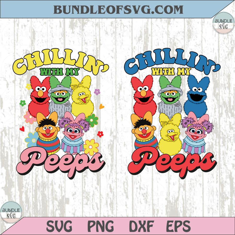 Sesame Street Chillin with My Peeps Png Sesame Street Easter Png