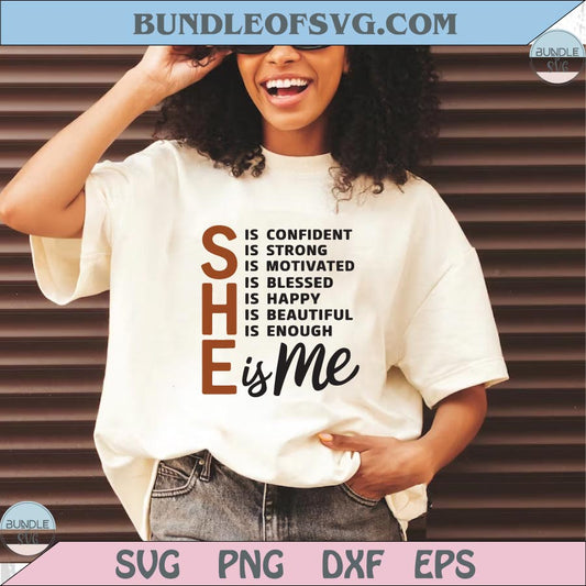 She is Me Svg Black History Svg African Woman Png Black Girl Svg