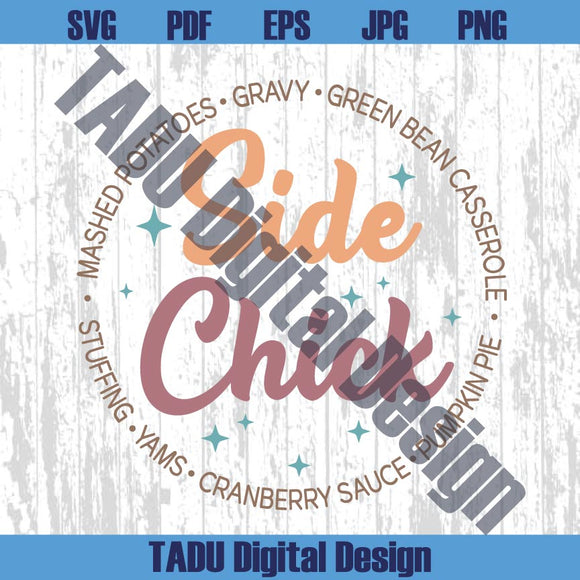 Side Chick Svg Funny Thanksgiving Svg Retro Side Chick Png Cricut
