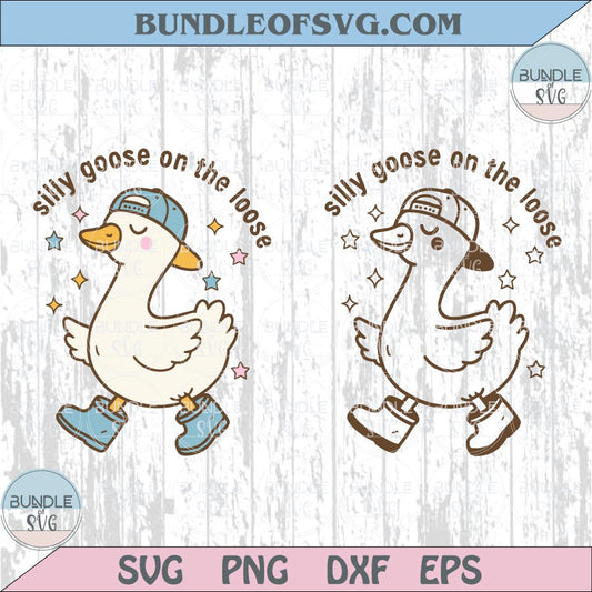 Silly Goose On The Loose Svg Cute Goose Boy Png Meme Svg Humor