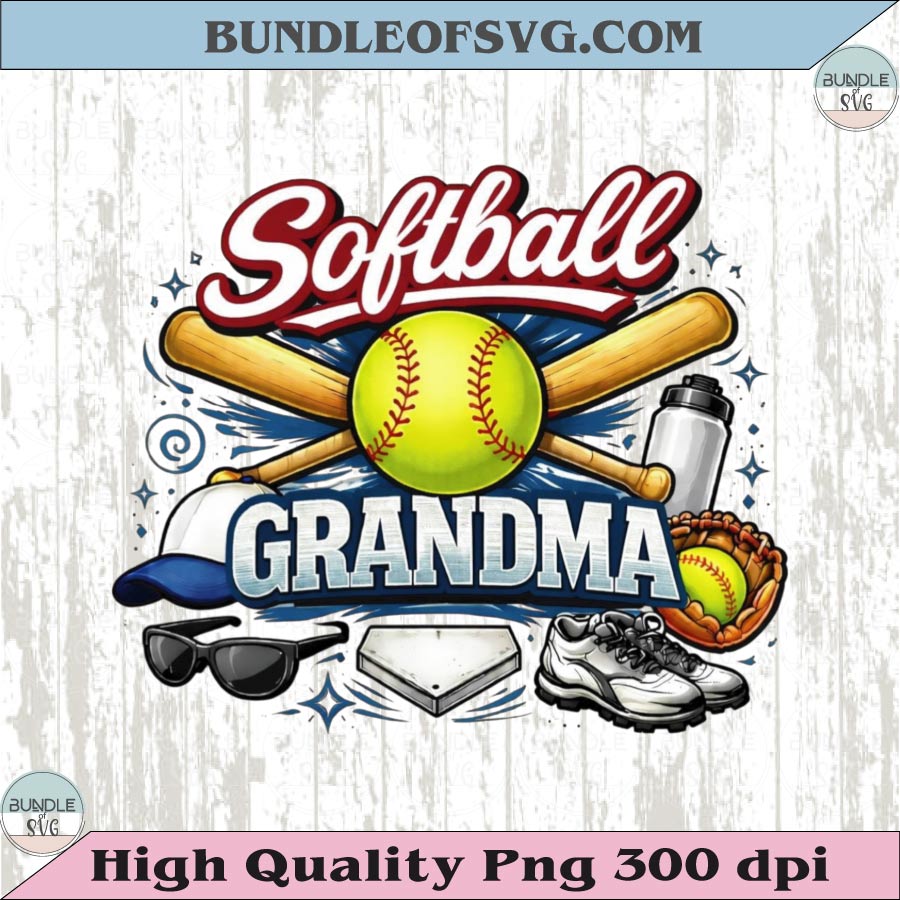 Softball Grandma PNG Design Softball Shirt Graphic Grandma Softball