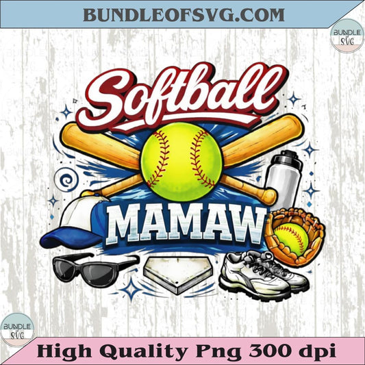 Softball Mamaw PNG Design Softball Grandma Shirt Nana Softball Png