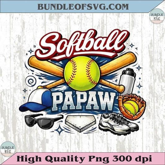 Softball Papaw PNG Design Softball Grandpa Shirt Grandfather Softball