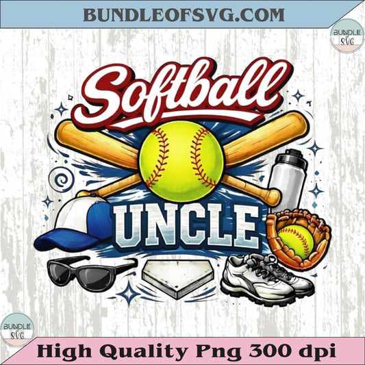 Softball Uncle PNG Design Softball Uncle Shirt Family Softball