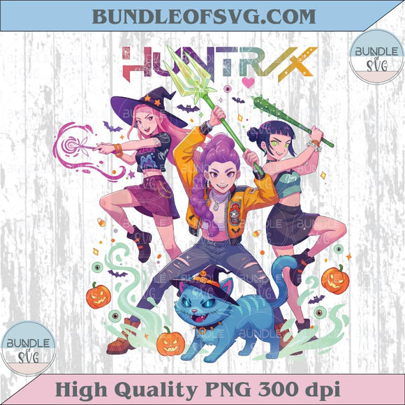 Spooky Huntrix Halloween Png Kpop Demon Hunters Saja Girls Png
