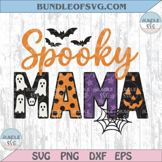 Spooky Mama Svg Vinatge Halloween Mom Png Spooky Season Svg