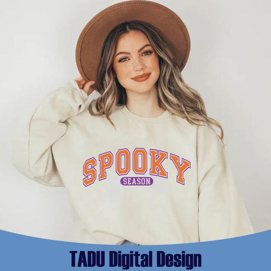 Spooky Season Svg Trendy Halloween Svg Varsity Spooky Season Png