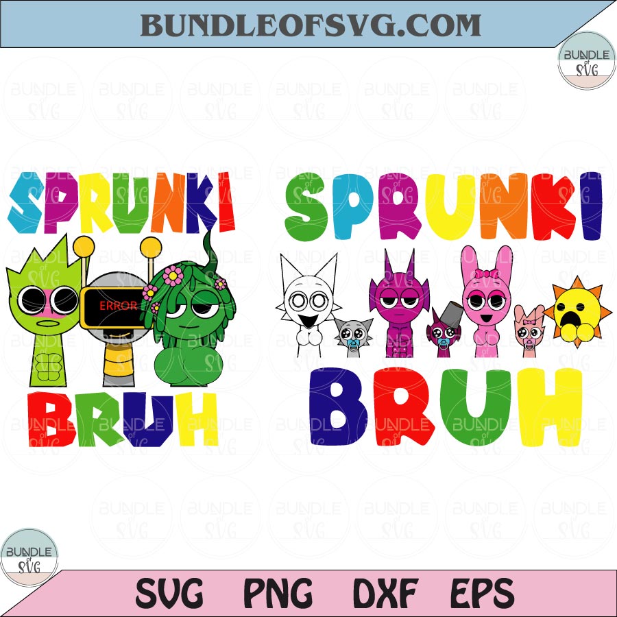 SprunKi Bruh PNG Rainbow Characters Cartoon Family Png Sprunki fan