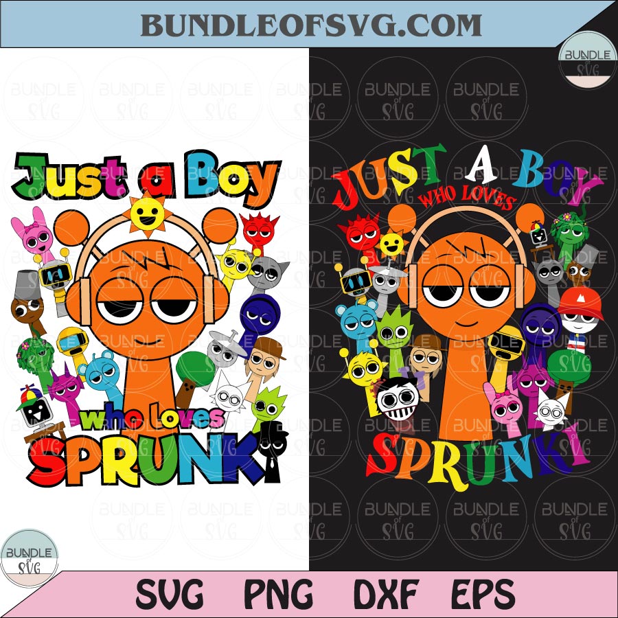 Sprunki Boys Oren SVG Just a boy who loves Sprunki Png Sprunki fan