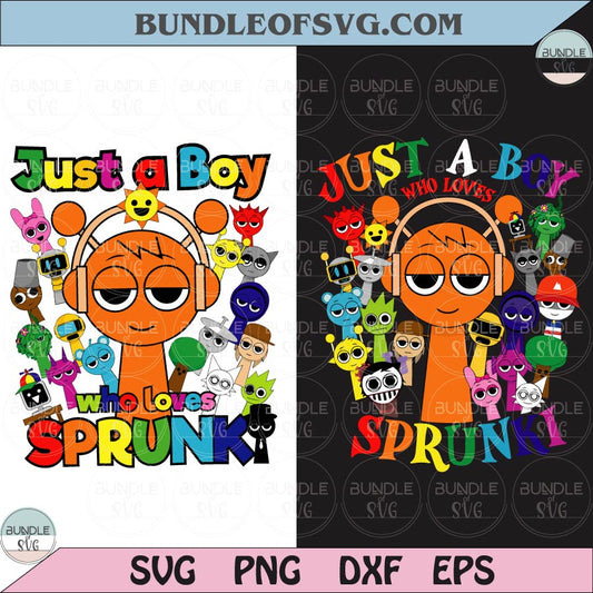 Sprunki Boys Oren SVG Just a boy who loves Sprunki Png Sprunki fan
