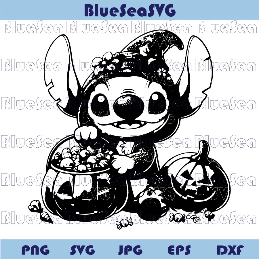 Stitch Halloween Svg Scary Stitch Png Trick Or Treat Halloween Stitch