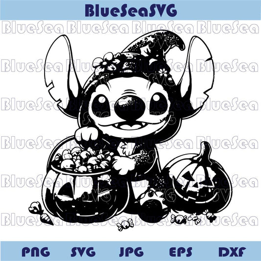 Stitch Halloween Svg Scary Stitch Png Trick Or Treat Halloween Stitch
