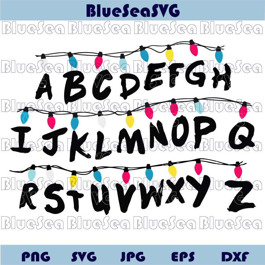 Stranger Things Lights Alphabet Svg Christmas Light Letters Svg Png