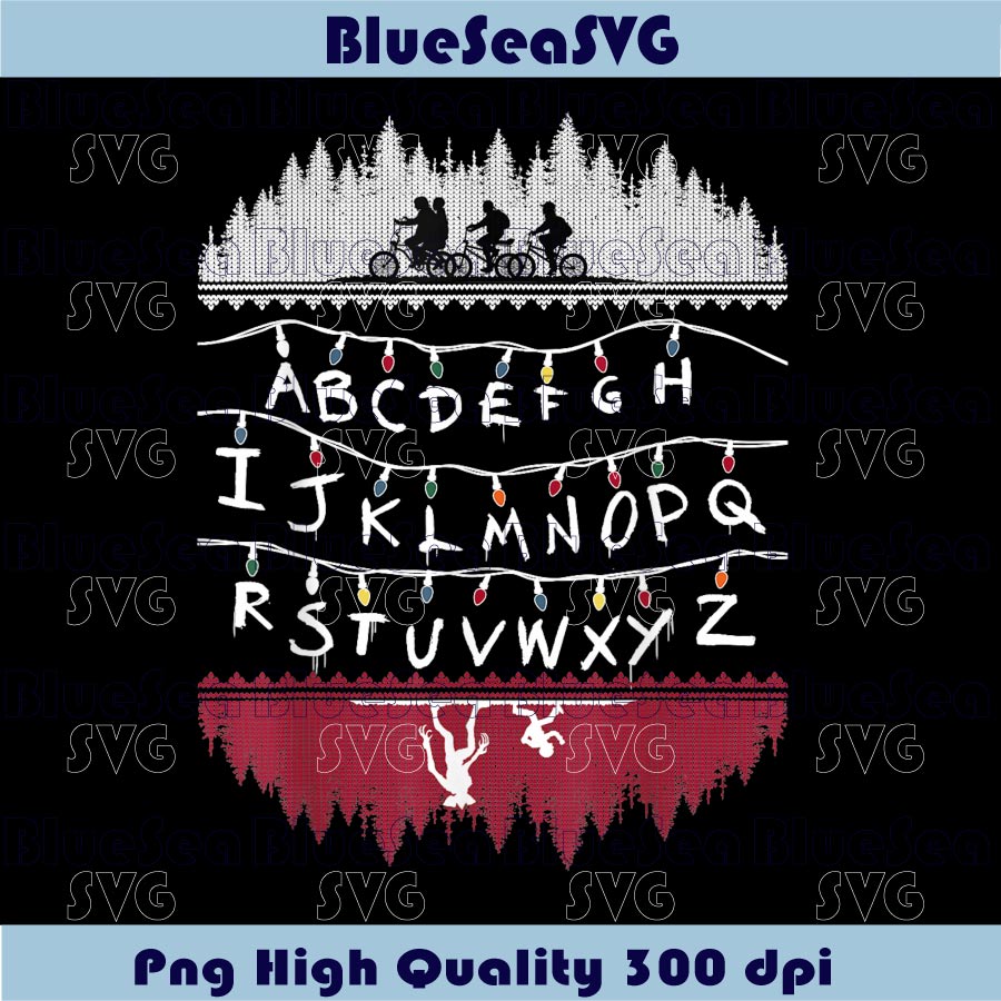 Stranger Things Png Christmas Lights Alphabet Upside Down Png