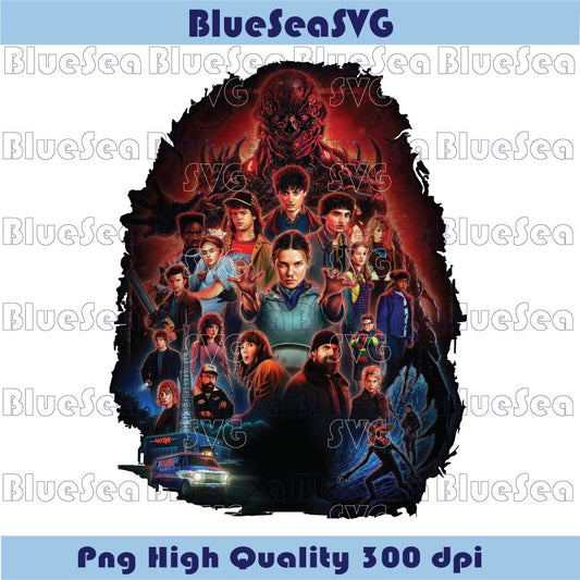 Stranger Things Png Inspired Poster Stranger Things Sticker Png