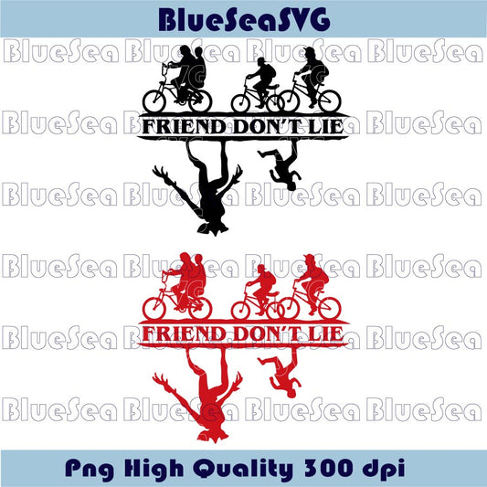 Stranger Things Svg Friends Don't Lie Svg Demogorgon Kids Svg Png