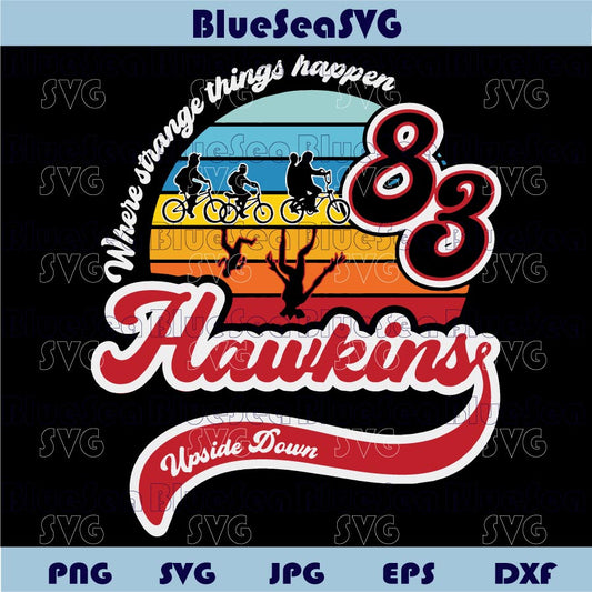 Stranger Things Svg Hawkins 1983 Png Demogorgon Eleven Vecna Svg