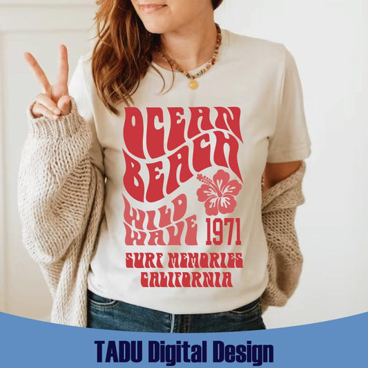 Summer Svg Ocean Beach Wild Wave Svg Surf Memories California Svg