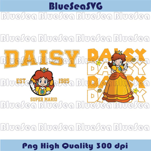 Super Mario Daisy Svg Est 1985 Super Mario Svg Super Mario Png