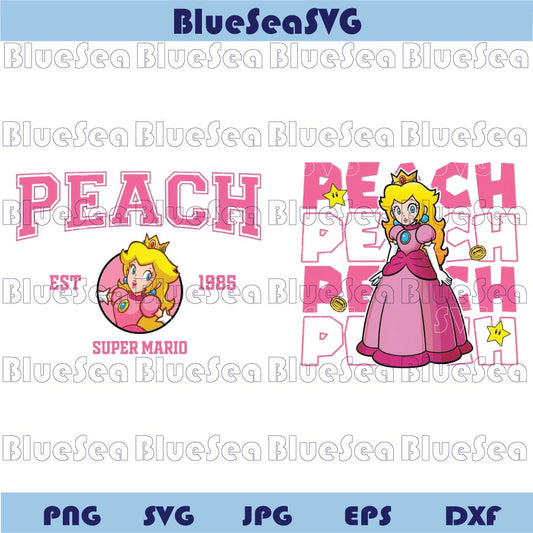 Super Mario Peach Princess Svg Est 1985 Super Mario Svg Png