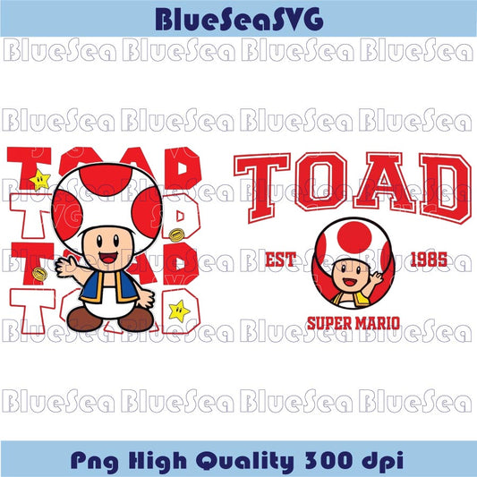 Super Mario Toad Svg Est 1985 Super Mario Svg Super Mario Png