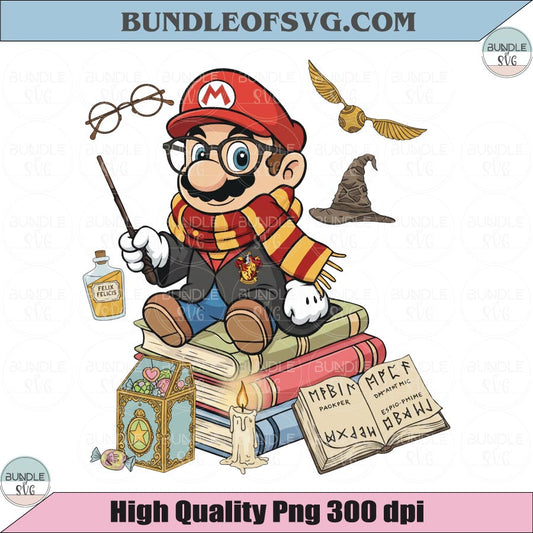 Super Mario Wizard SVG Witch Mario PNG Super Mario Harry Potter