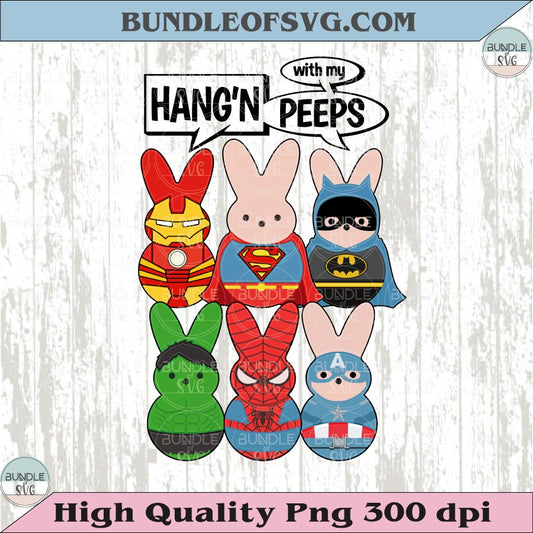 Superhero Easter Bunny Hangin with My Peeps Png Superhero Bunny
