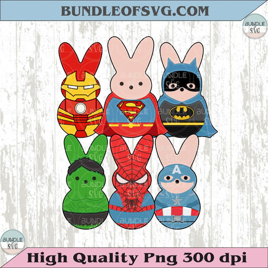 Superheroes Easter Bunny Png Kids Cute Superhero Peeps Png