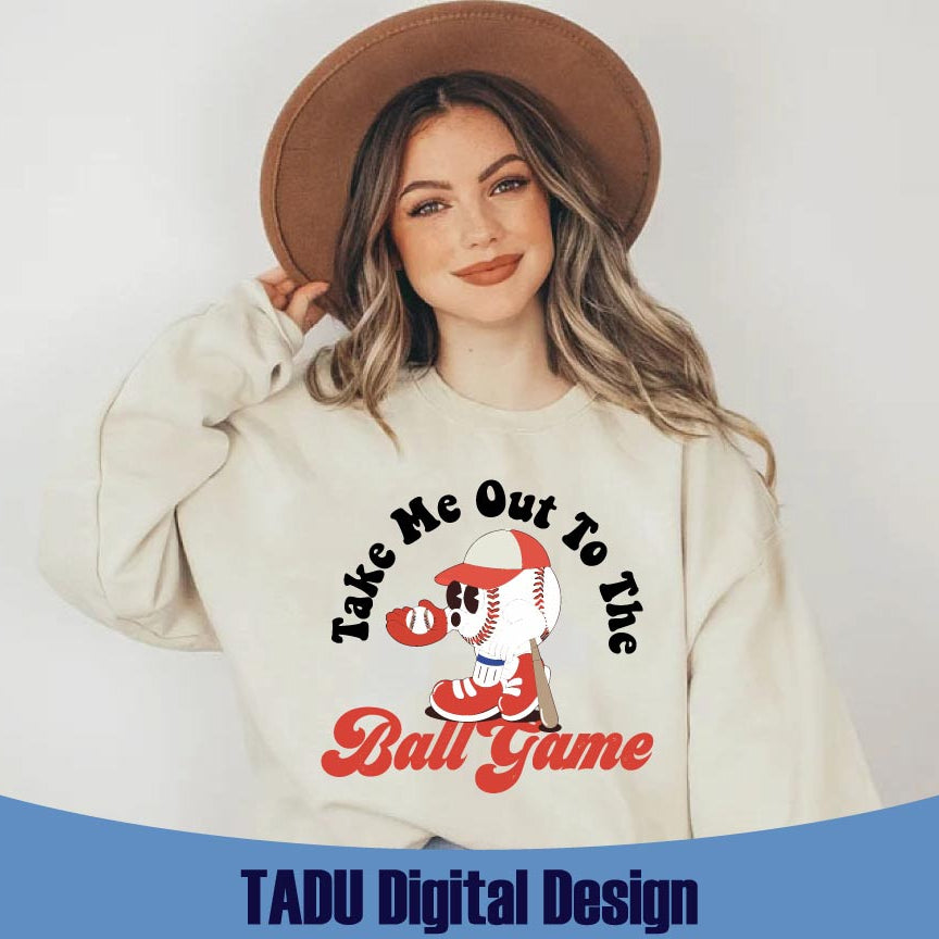 Take Me Out To The Ball Game Png Trendy Retro Baseball Vibes Svg
