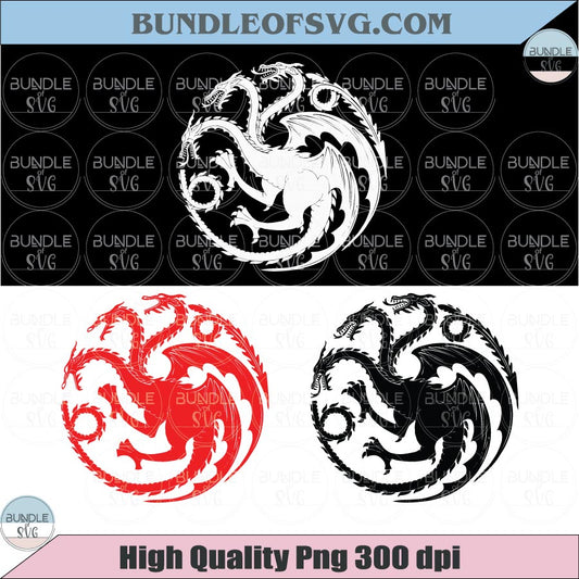 Targaryen House Logo Svg House of the Dragon Svg Sign Dragon Svg