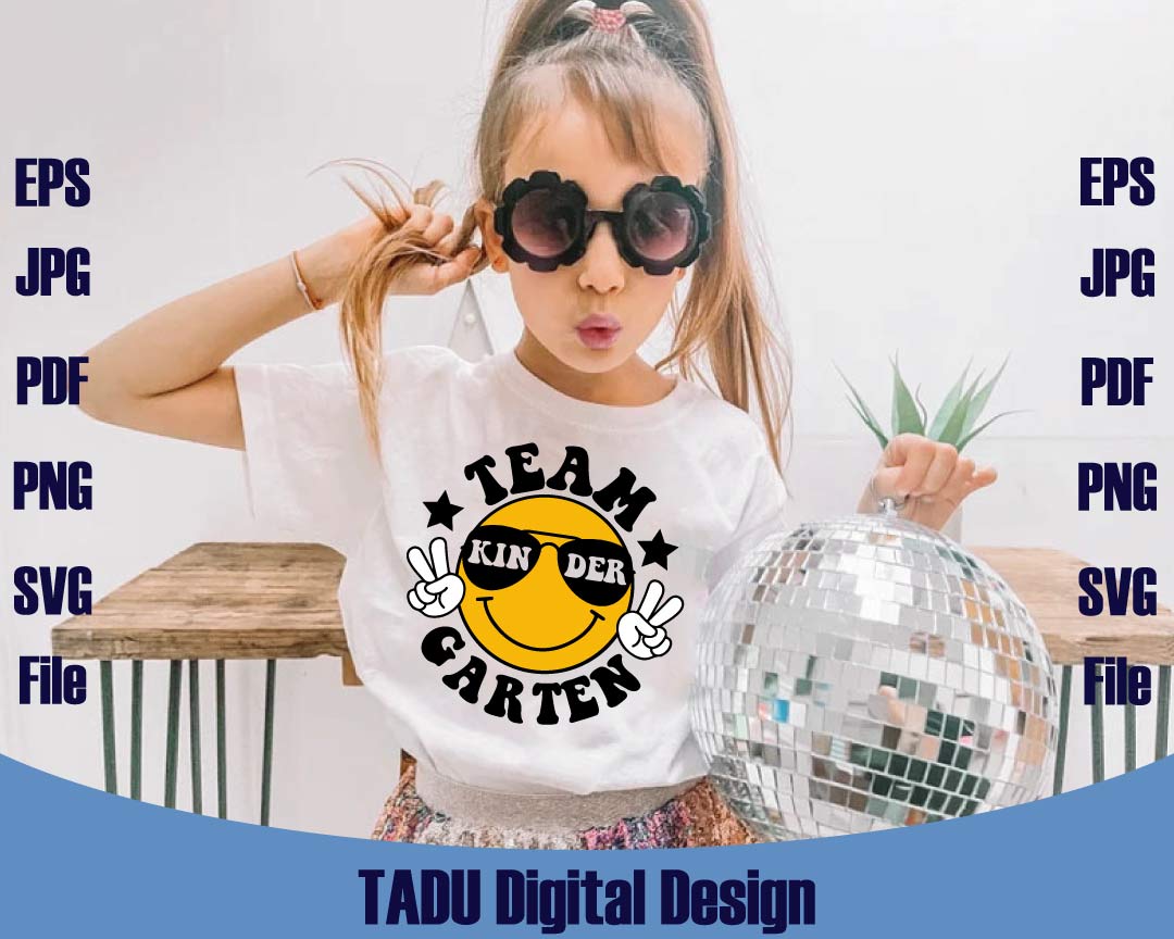 Back To School Svg Team Kindergarten Svg Smiley Funny Teacher Svg