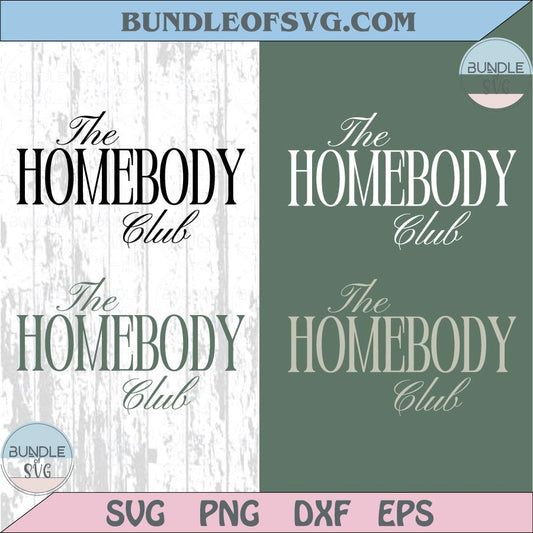 The Homebody Club Svg Social Club Png Trendy Minimal Svg Dxf