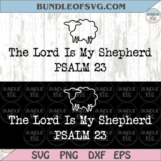The Lord Is My Shepherd Svg Psalm 23 Retro Christian Svg Lineart