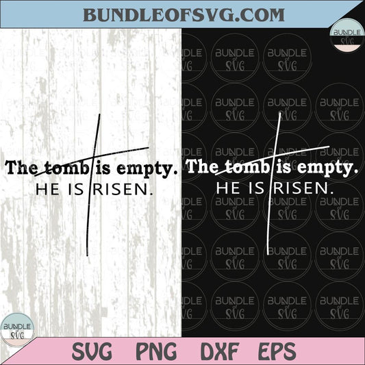 The Tomb is Empty Svg He Is Risen Svg Easter Png Retro Christian Png