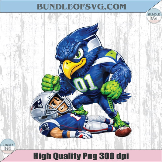 Trash Talk Seahawks Patriots Png Seahawk Rivalry Mascot Graphic